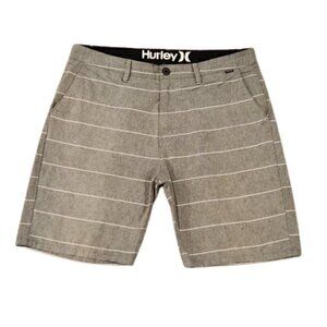 [Hurley] Gray Striped Shorts - Waist 33
